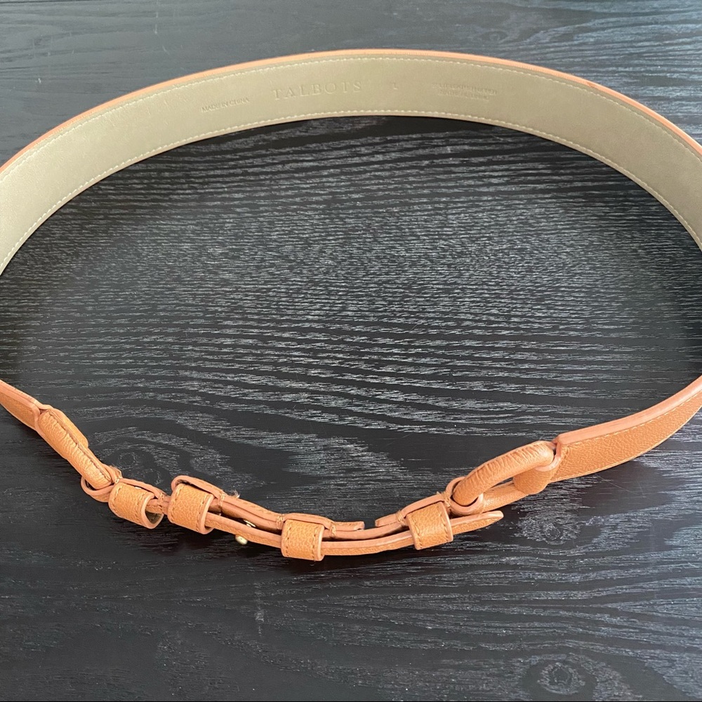 Talbots Honey Color Genuine Leather Belt, Large.
